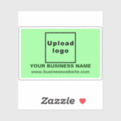 ビジネスWebサイトのライトグリーン長方形ビニル シール (シート)