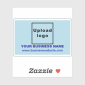 ビジネスWebサイトのライトブルー長方形ビニル シール (シート)