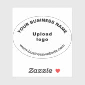 ビジネスWebサイトの白い楕円形のビニールステッカー シール (シート)