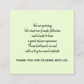 ビジネスWebサイトアドレス変更カーリーバンブサイト スクエア名刺 (裏面)