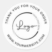 ビジネスWebサイトテンプレート ラウンドシール (正面)