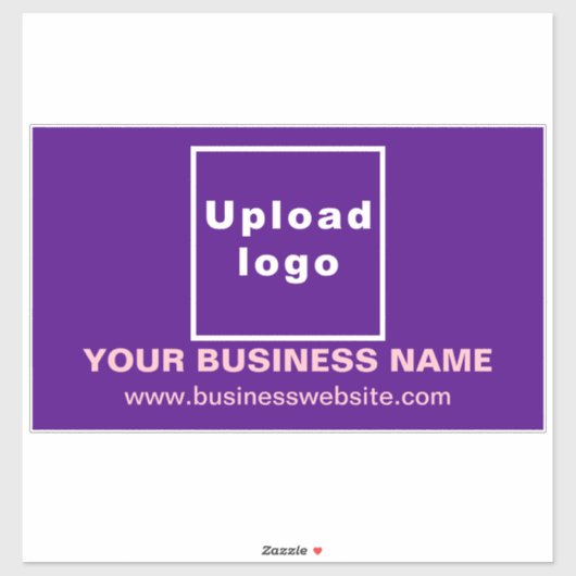 ビジネスWebサイト上の紫色の大長方形ビニル シール (シート)