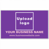 ビジネスWebサイト上の紫色の大長方形ビニル シール (正面)