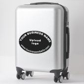 ビジネスWebサイト上の黒い大きな楕円形の形状ビニール シール (スーツケース)