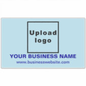 ビジネスWebサイト、ライトブルー大長方形ビニル シール (正面)