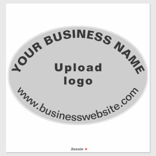 ビジネスWebサイト（灰色の大きな楕円形のビニール） シール (シート)