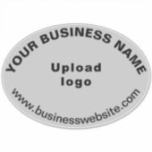 ビジネスWebサイト（灰色の大きな楕円形のビニール） シール (正面)