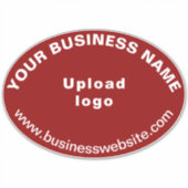 ビジネスWebサイト（赤い大きな楕円形のビニール） シール (正面)