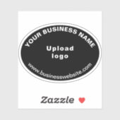 ビジネスWebサイトBlack Oval Shape Vinyl Sticker シール (シート)
