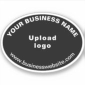 ビジネスWebサイトBlack Oval Shape Vinyl Sticker シール (正面)