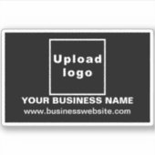 ビジネスWebサイトBlack Rectangle Vinyl Sticker シール (正面)