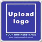 ビジネスWebサイトBlue Square Vinylステッカー シール (正面)