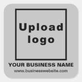 ビジネスWebサイトGray Squareステッカー スクエアシール (正面)