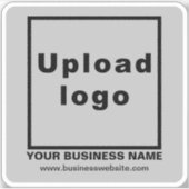 ビジネスWebサイトGray Square Vinylステッカー シール (正面)