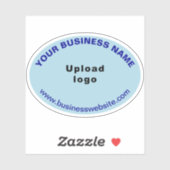 ビジネスWebサイトLight Blue Oval Shape Ville シール (シート)