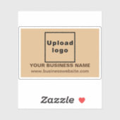 ビジネスWebサイトLight Brown長方形ビニル シール (シート)