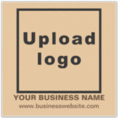 ビジネスWebサイトLight Brown Large Square Vinyl シール (正面)