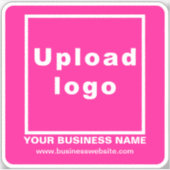 ビジネスWebサイトPink Square Vinylステッカー シール (正面)