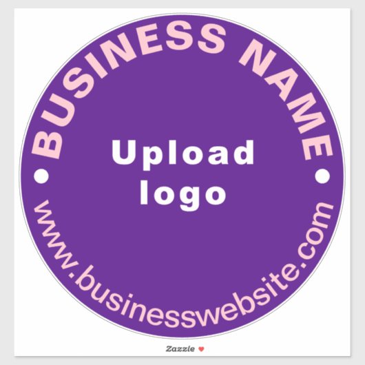 ビジネスWebサイトPurple Large Round Vinyl シール (シート)