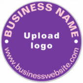 ビジネスWebサイトPurple Large Round Vinyl シール (正面)