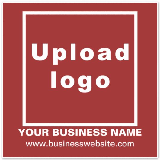 ビジネスWebサイトRed Large Square Vinyl シール (正面)