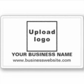 ビジネスWebサイトWhite Rectangle Vinylステッカー シール (正面)