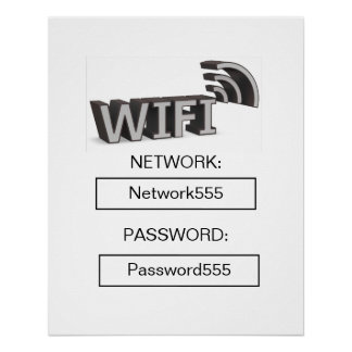 ビジネスWiFiのパスワード ポスター