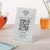 ビジネスWiFiネットワークQRコードカスタマイズ 台座サイン (インサイチュ)