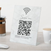 ビジネスWiFiネットワークQRコードカスタマイズ 台座サイン (インサイチュ)