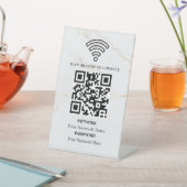 ビジネスWiFiネットワークQRコードカスタマイズ 台座サイン (インサイチュ)