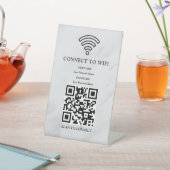 ビジネスWiFiネットワークQRコードカスタマイズ 台座サイン (インサイチュ)