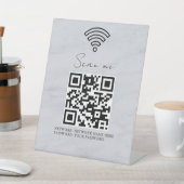 ビジネスWiFiネットワークQRコードカスタマイズ 台座サイン (インサイチュ)