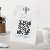 ビジネスWiFiネットワークQRコードカスタマイズ 台座サイン (インサイチュ)
