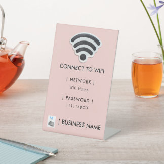 ビジネスWiFiモダンネットワーク台座サイン. 台座サイン