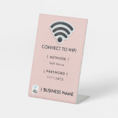 ビジネスWiFiモダンネットワーク台座サイン. 台座サイン (正面)
