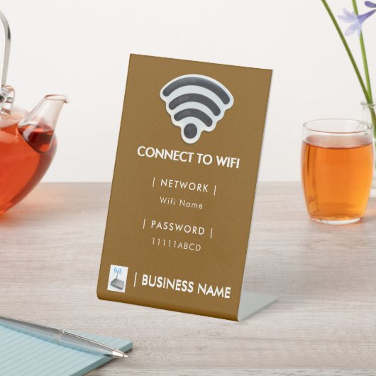 ビジネスWiFi モダン ネットワーク台座 台座サイン (インサイチュ)