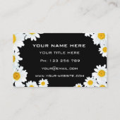 ビジネパーソナライズされたスカードとデイジーの色 名刺 (裏面)
