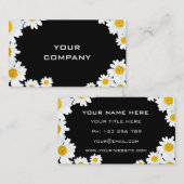 ビジネパーソナライズされたスカードとデイジーの色 名刺 (正面/裏面)