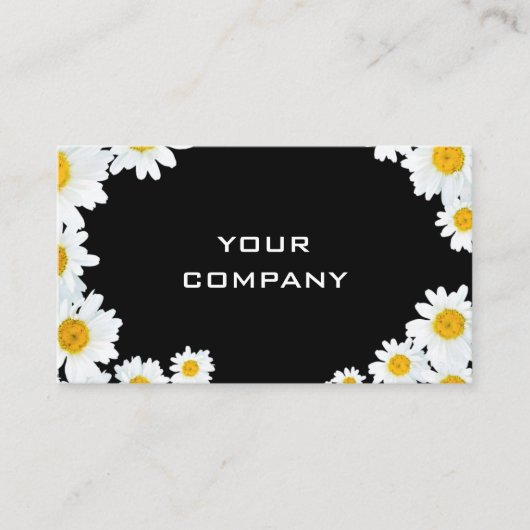 ビジネパーソナライズされたスカードとデイジーの色 名刺 (正面)