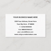 ビジネパーソナライズされたスカードの色とフォント 名刺 (裏面)