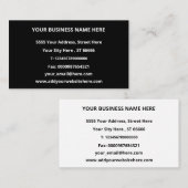 ビジネパーソナライズされたスカードの色とフォント 名刺 (正面/裏面)