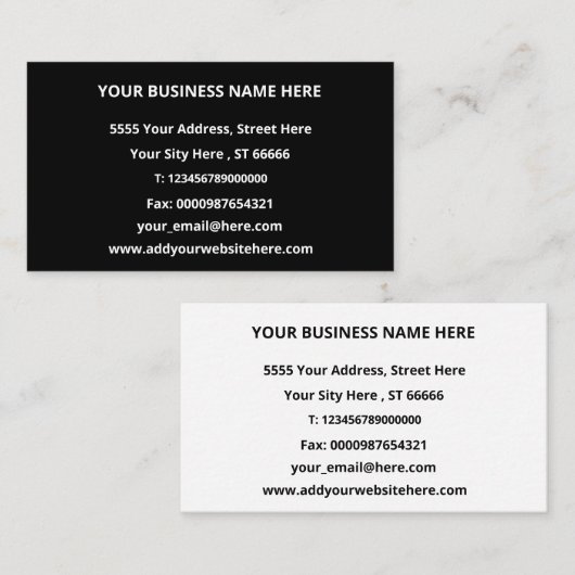 ビジネパーソナライズされたスカードの色とフォント 名刺 (正面/裏面)