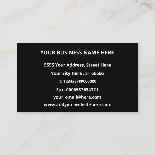 ビジネパーソナライズされたスカードの色とフォント 名刺 (正面)