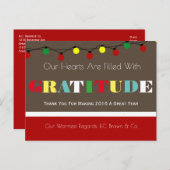 ビジネパーソナライズされたスホリデー感謝 ポストカード (正面/裏面)