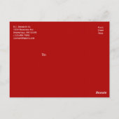 ビジネパーソナライズされたスホリデー感謝 ポストカード (裏面)