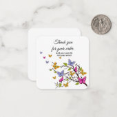 ビジネパーソナライズされたス・バタフライ・ノーテカードを挿入 ノートカード (正面/裏面インサイチュ)