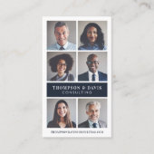 ビジネミニマルスチームのメンバー写真グリッド従業員 名刺 (正面)