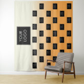 ビジネモダンスのロゴオレンジグラデーション色の背景 タペストリー (インサイチュ)