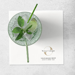 ビジネモダンスのロゴミニマルクリーン会社White N スタンダードカクテルナプキン