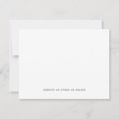 ビジネモダンスのロゴミニマルクリーン会社White N ノートカード (裏面)